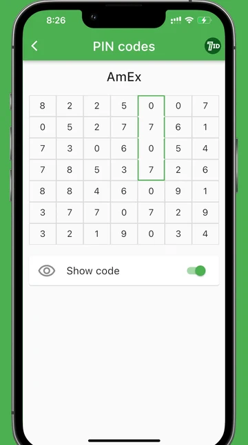 7ID: Een handige oplossing voor veilige pincodeopslag