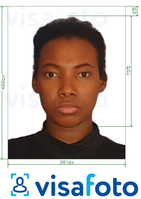 Mfano wa picha kwa Angola visa online 381x496 pixels kuwa na uhalisi sawa maalum